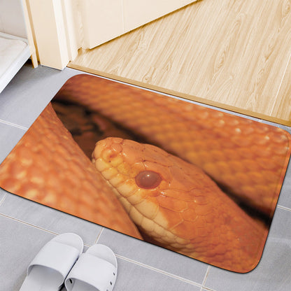 Orange Snake Print Indoor Door Mat