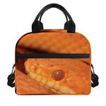 Orange Snake Print Insulated Lunch Bag