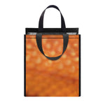 Orange Snake Print Insulated Lunch Tote