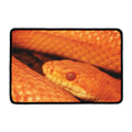 Orange Snake Print Kitchen Mat