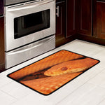 Orange Snake Print Kitchen Mat
