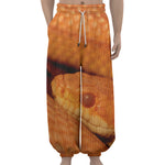 Orange Snake Print Lantern Pants