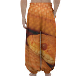 Orange Snake Print Lantern Pants