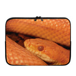 Orange Snake Print Laptop Sleeve