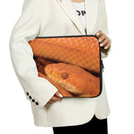 Orange Snake Print Laptop Sleeve