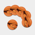 Orange Snake Print Leather Coaster Set