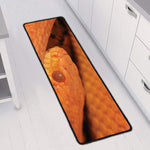 Orange Snake Print Long Kitchen Mat