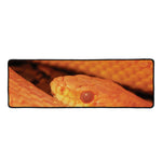 Orange Snake Print Long Kitchen Mat