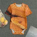 Orange Snake Print Men's Bodysuit