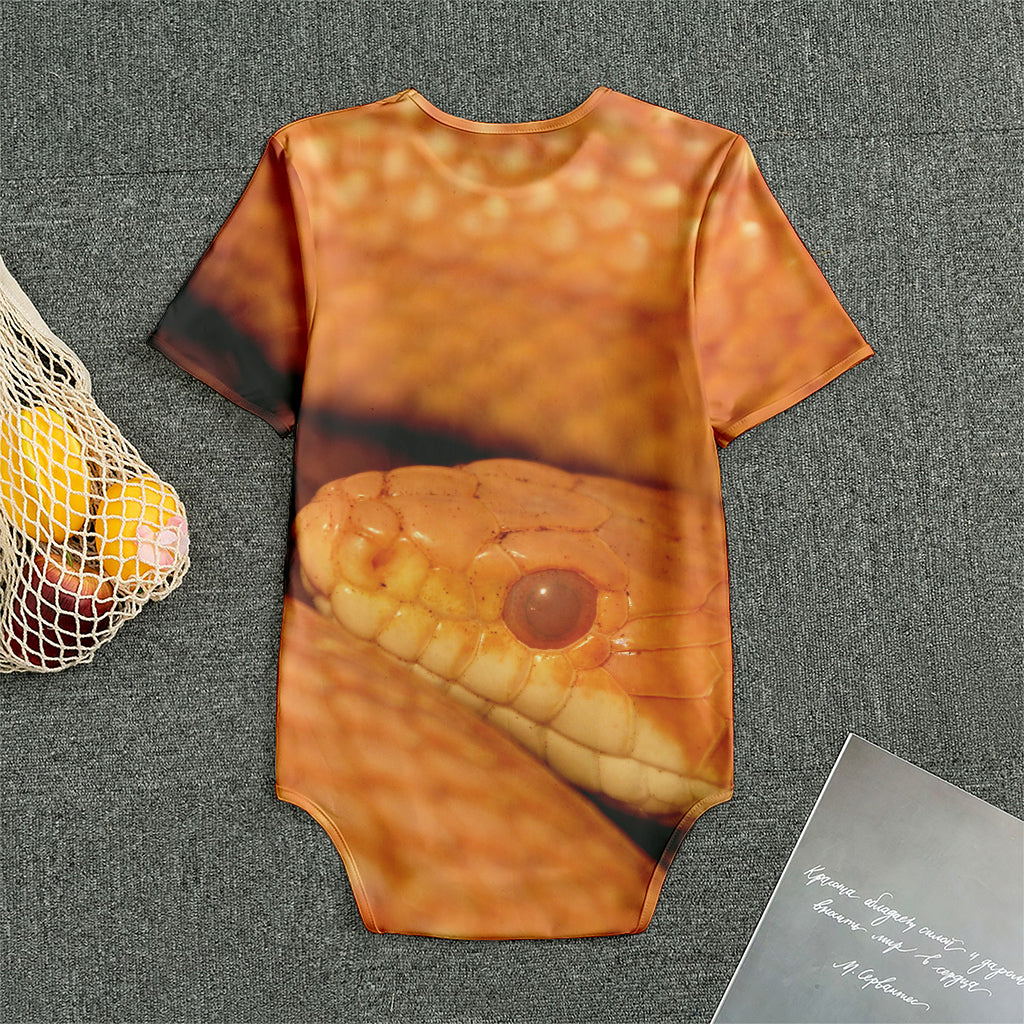 Orange Snake Print Men's Bodysuit
