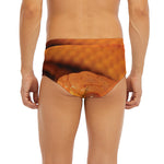 Orange Snake Print Men's Briefs