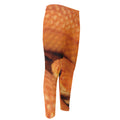 Orange Snake Print Men's Compression Pants