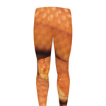 Orange Snake Print Men's leggings