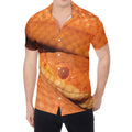 Orange Snake Print Men's Shirt