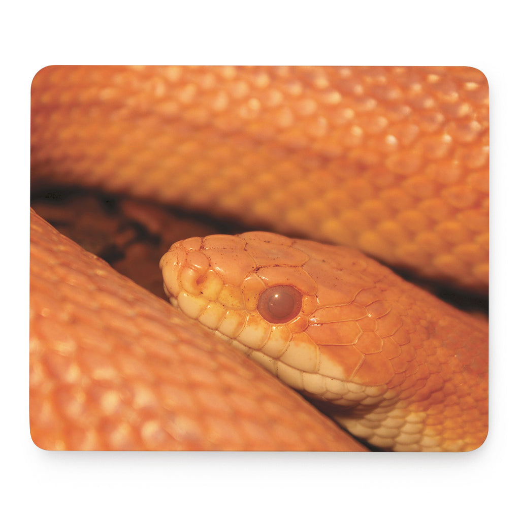 Orange Snake Print Mouse Pad