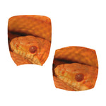 Orange Snake Print Office Chair Cover