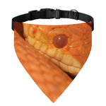 Orange Snake Print Over The Collar Dog Bandana