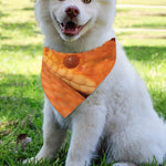 Orange Snake Print Over The Collar Dog Bandana