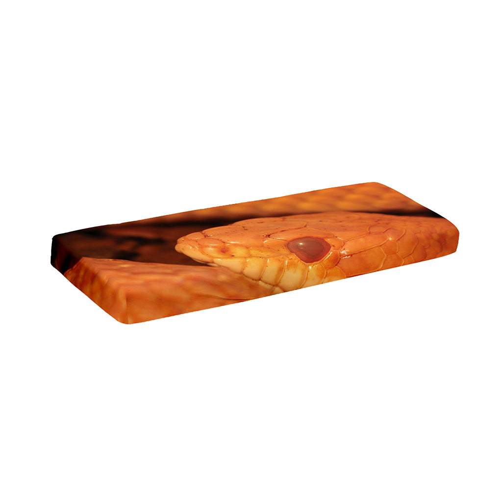 Orange Snake Print Piano Keyboard Cover
