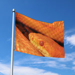 Orange Snake Print Polyester Flag