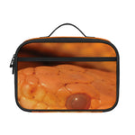 Orange Snake Print Portable Lunch Bag
