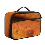 Orange Snake Print Portable Lunch Bag