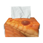 Orange Snake Print Rectangle Tissue Box Cover