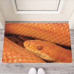 Orange Snake Print Rubber Doormat