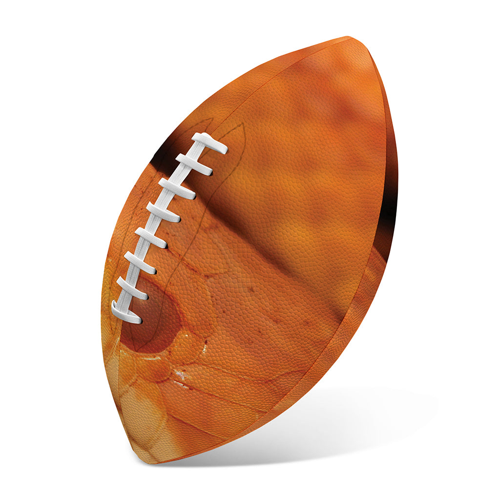 Orange Snake Print Rugby Ball