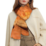 Orange Snake Print Scarf