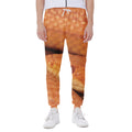 Orange Snake Print Joggers