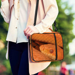Orange Snake Print Shoulder Strap Bible Bag