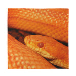 Orange Snake Print Silk Bandana