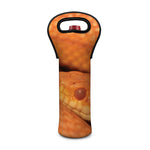 Orange Snake Print Single Neoprene Wine Tote