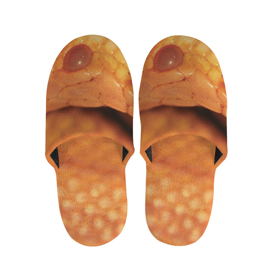 Orange Snake Print Slippers