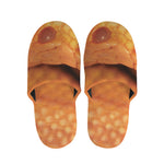 Orange Snake Print Slippers