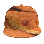 Orange Snake Print Snapback Cap