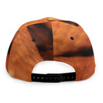 Orange Snake Print Snapback Cap