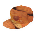 Orange Snake Print Snapback Cap