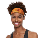 Orange Snake Print Sports Headband
