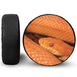Orange Snake Print Tire Cover