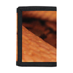 Orange Snake Print Trifold Wallet