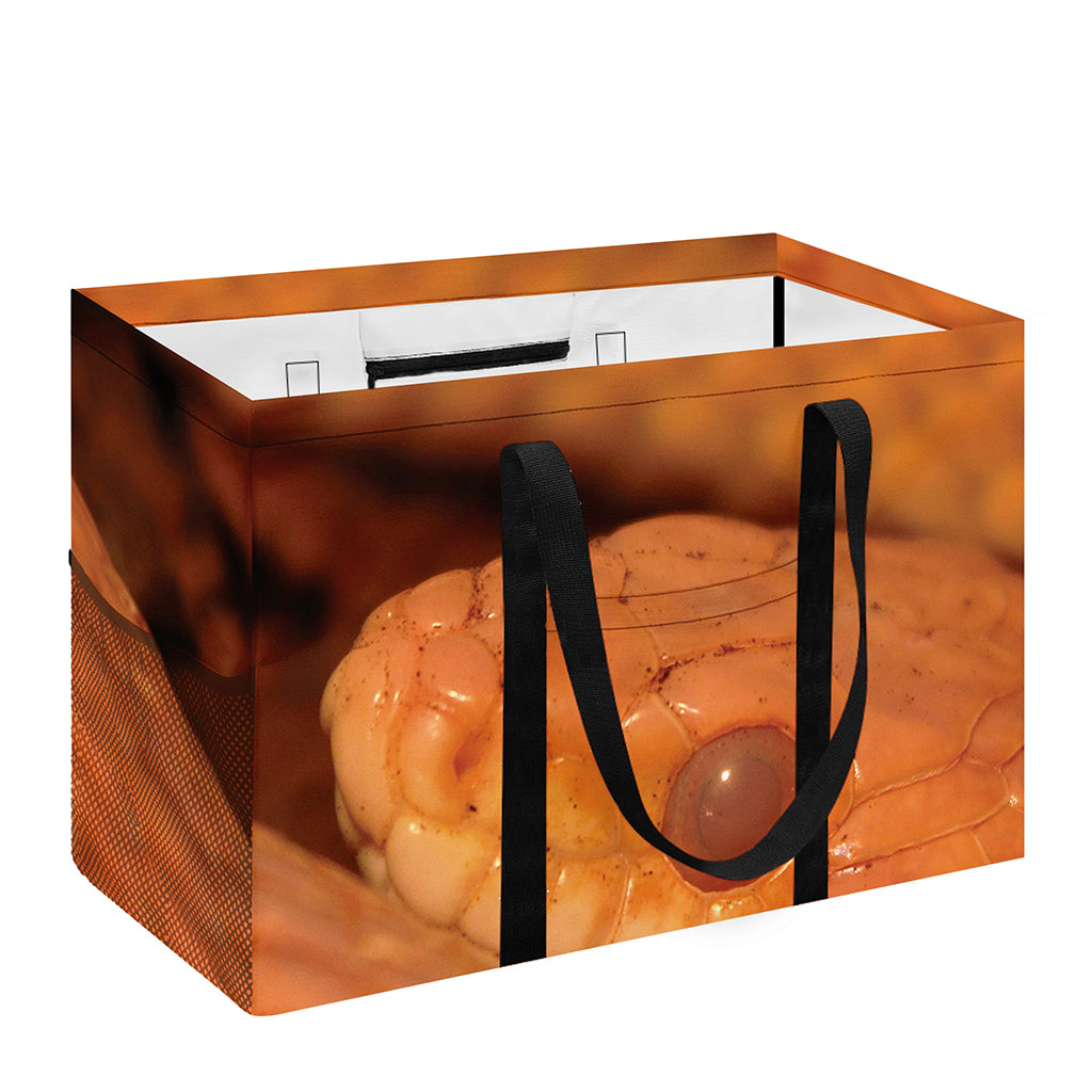 Orange Snake Print Utility Tote Bag
