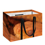 Orange Snake Print Utility Tote Bag
