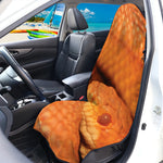 Orange Snake Print Waterproof Car Seat Cover