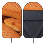 Orange Snake Print Waterproof Car Seat Cover