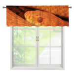 Orange Snake Print Window Valance