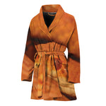 Orange Snake Print Women's Bathrobe