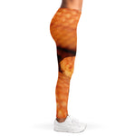 Orange Snake Print Women's Leggings
