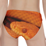 Orange Snake Print Women's Panties